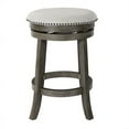 thumbnail image 3 of Backless Wood Swivel Stool in Antique Gray Finish 2-Pack, 3 of 4