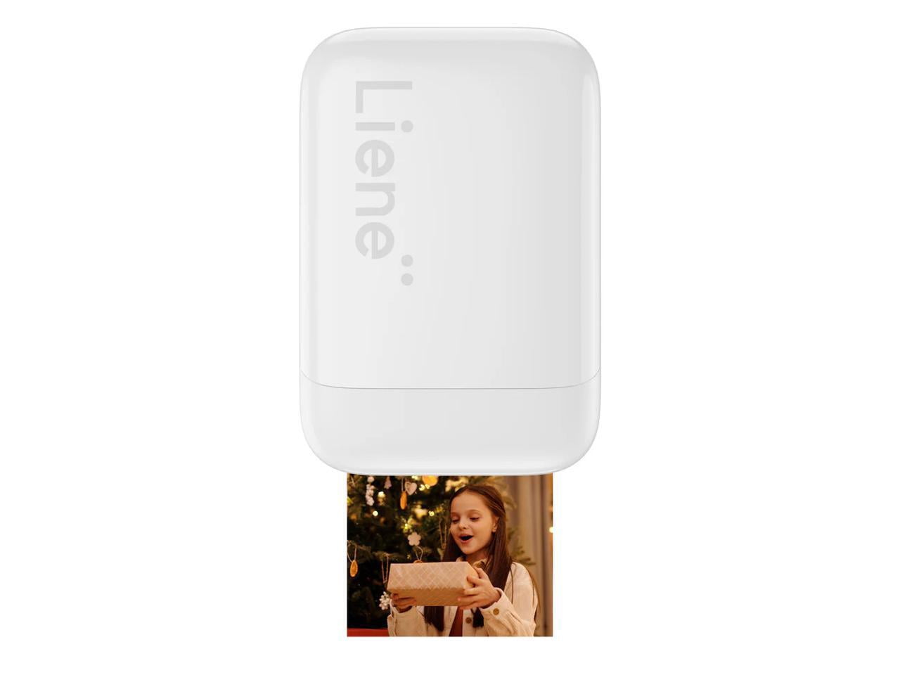 Liene Pearl K100 2x3" Portable Photo Printer w/ 50 Zink Photo Papers, White