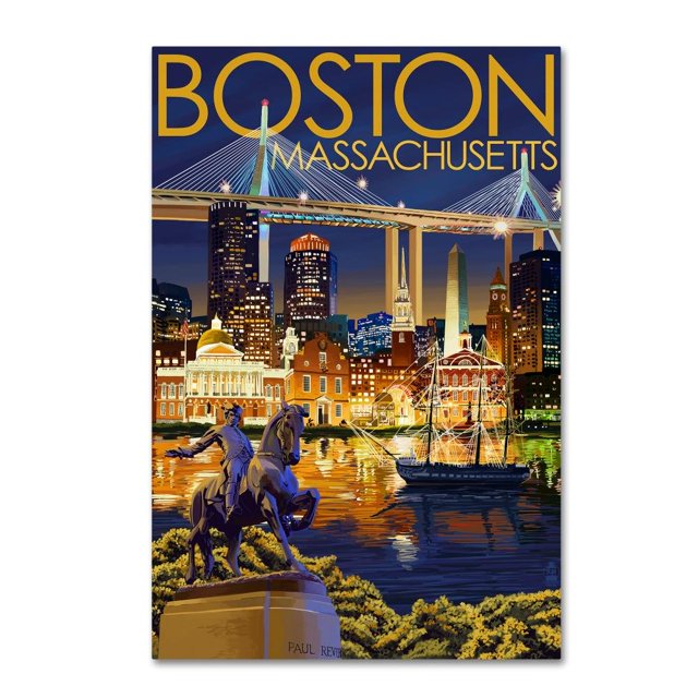 Travel 80 by Lantern Press, 30x47-Inch Canvas Wall Art