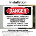 thumbnail image 3 of (2 Pack) Pressure Washer Procedures Inspect Equipment OSHA Danger Sign, 3 of 7