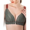thumbnail image 1 of Sujetador de cierre frontal para mujer, sin aros, fino, acolchado, de talla grande Romacci Ropa interior de mujer, 1 of 7