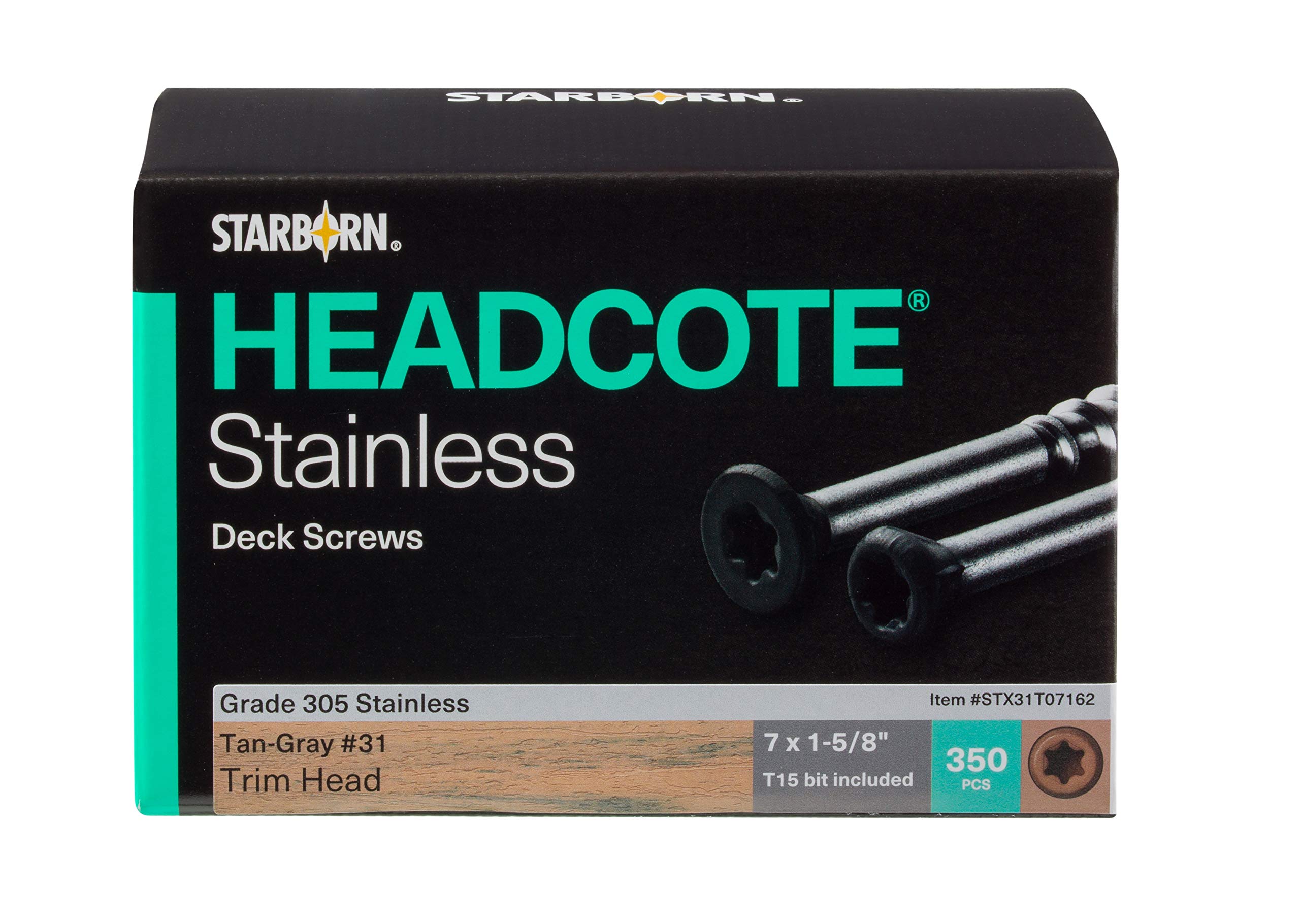 Headcote 7 x 15/8" 31 Tan Gray Stainless Steel Trim Head Deck