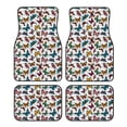 thumbnail image 1 of Honeii Colorful Flying Butterflies Print Car Foot Mat Four-Piece Set - Front & Rear Universal Car Floor Mats for SUVs, Trucks, Sedans, 1 of 7