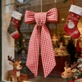 thumbnail image 4 of Red White Checkered Plaid Wreath Sash - Front Door Decorations Bow Ribbon for Christmas Valentines Day July 4th Patriotic Holiday Wedding Farmhouse Home Decor Accessories, 4 of 6