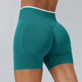 thumbnail image 7 of LIIPEE Womens Shorts Athleisure Solid Color Mid Seamless Waistband Pull-On Bike Ladies Casual Summer Tight Breathable Soft Fashion Daily Comfortable Butt-Lifting Yoga Shorts,M, 7 of 7