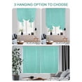 thumbnail image 4 of Turquoise Burlap Texture Tie Up Curtains for Windows 63 Inch Length Balloon Curtains Kitchen Adjustable Balloon Window Shade Farmhouse Vintage Aqua Tie Up Valance Bathroom Curtain Window 46"x63", 4 of 6