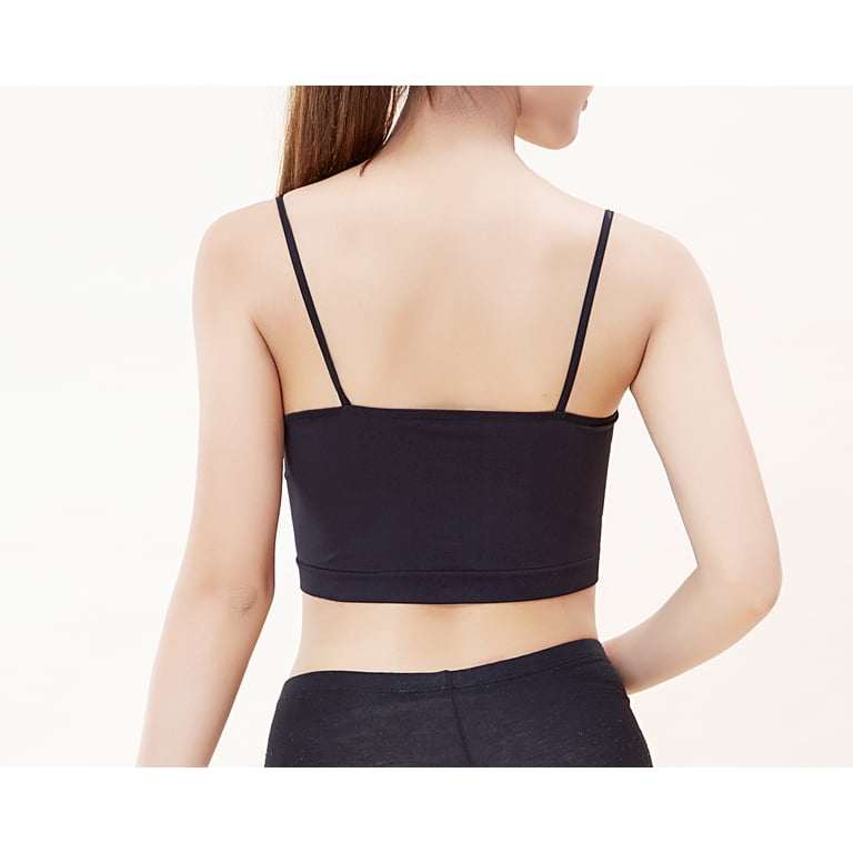 Shapetune One-size Seamless Half Camisole Top for Female, Black