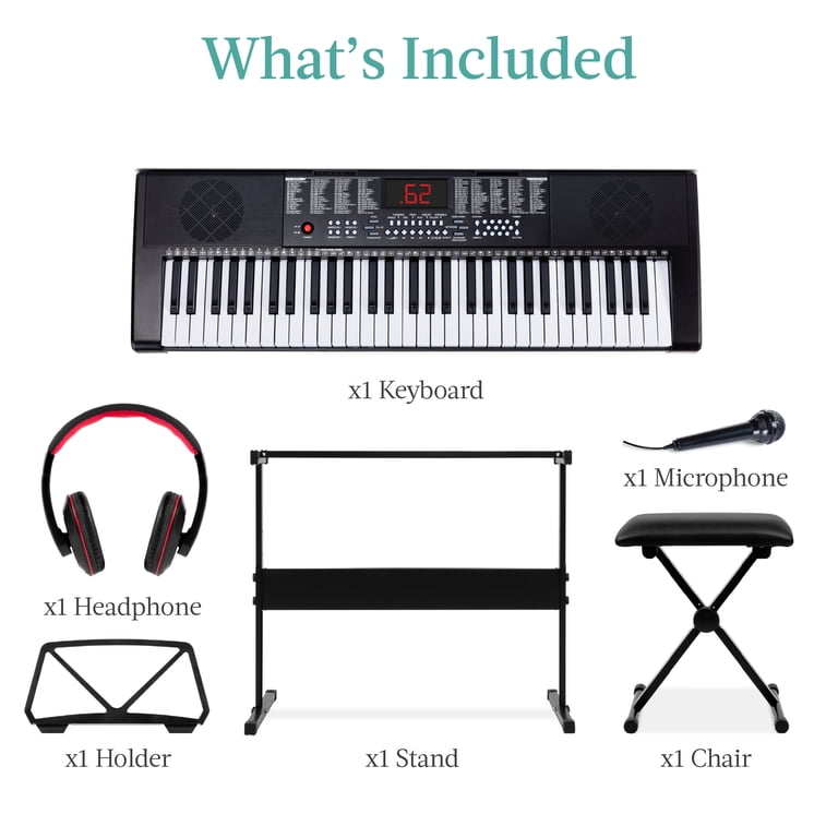Best Choice Products 61-Key Electronic Keyboard Piano Set with Stand photo 4