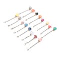 thumbnail image 4 of Decoración de bola de cristal, 50 piezas, borlas de rastas, colgante de bola de cristal para el pelo, decoración de globo de cristal, la mejor de su clase, 4 of 12
