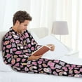 thumbnail image 6 of Lsque Elements Pattern Long Sleeve Pajama Set for Men - Soft 2-Piece Sleepwear and Loungewear Set with Pockets, Comfy Nightwear-Small, 6 of 7