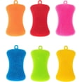 thumbnail image 1 of Paquete de 6 esponjas de limpieza WEIHJMXG antiadherentes multicolor de doble cara, 1 of 5