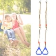 thumbnail image 3 of A Pair of, Swing Gym Fitness Exercise Adjustable Plastic Children Sports Hanging  with Rope Blue, 3 of 8