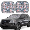 thumbnail image 2 of Uemuo Flamingo And Zebra Printed 2 PCS Car Windshield Sun Shade, Auto Sun Heat and UV Rays Blocker, Foldable Automotive Front Window Sunshade Protector, 2 of 7