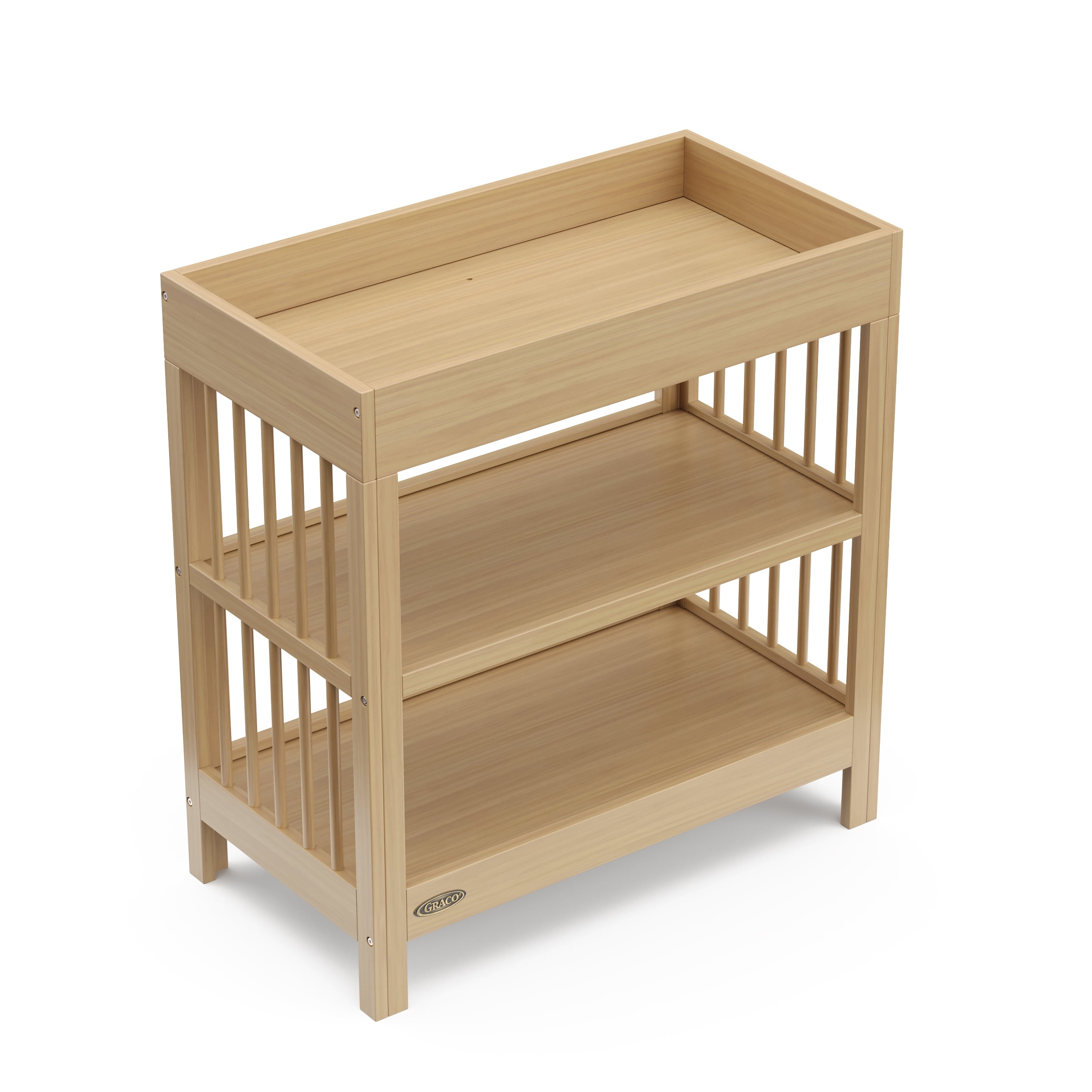 Graco Teddi Infant Wood Changing Table with Changing Pad, Driftwood