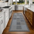 thumbnail image 2 of Ottomanson Landscape Boxes Design 3x7 Non Shedding Indoor Runner Rug, 2'7" x 6'11", Gray, 2 of 7