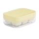 thumbnail image 1 of Bandeja para cubitos de hielo con tapa y recipiente para ahorrar espacio. Máquinas para hacer bolas de hielo portátiles de fácil liberación. 6 rejillas amarillas, 1 of 9