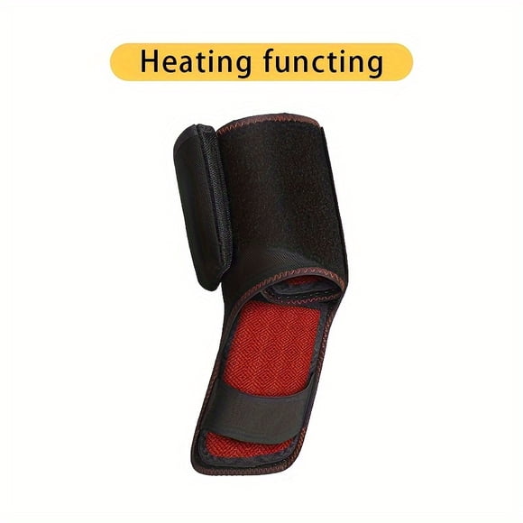 JUNWELL USB Heated Ankle Brace with Massage Function for Arthritis Relief - Adjustable Foot Warmer Wrap for Pain and Discomfort Suitable for Men and Women No Battery Included (1 Pack)
