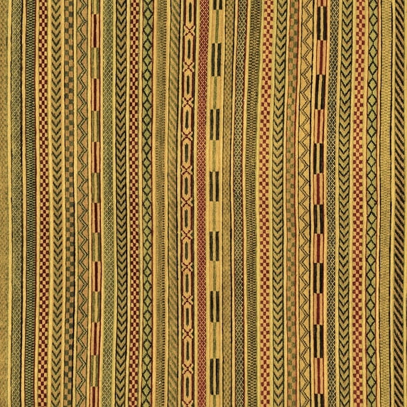 Ahgly Company Indoor Square Abstract Brown Modern Area Rugs, 3' Square