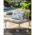 thumbnail image 4 of Pack of 2 Outdoor Lumbar Pillow Covers 11x16 Inch, Boho Blue Floral Waterproof Throw Pillow Covers Set, Vintage Farmhouse Paisley Plant Leaf Decorative Cushion Cases for Patio Porch Car, 4 of 7