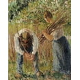 thumbnail image 2 of Pissarro, Camille 20x24 Gold Ornate Wood Framed with Double Matting Museum Art Print Titled - Farm Labourers Planting Stakes, 2 of 4