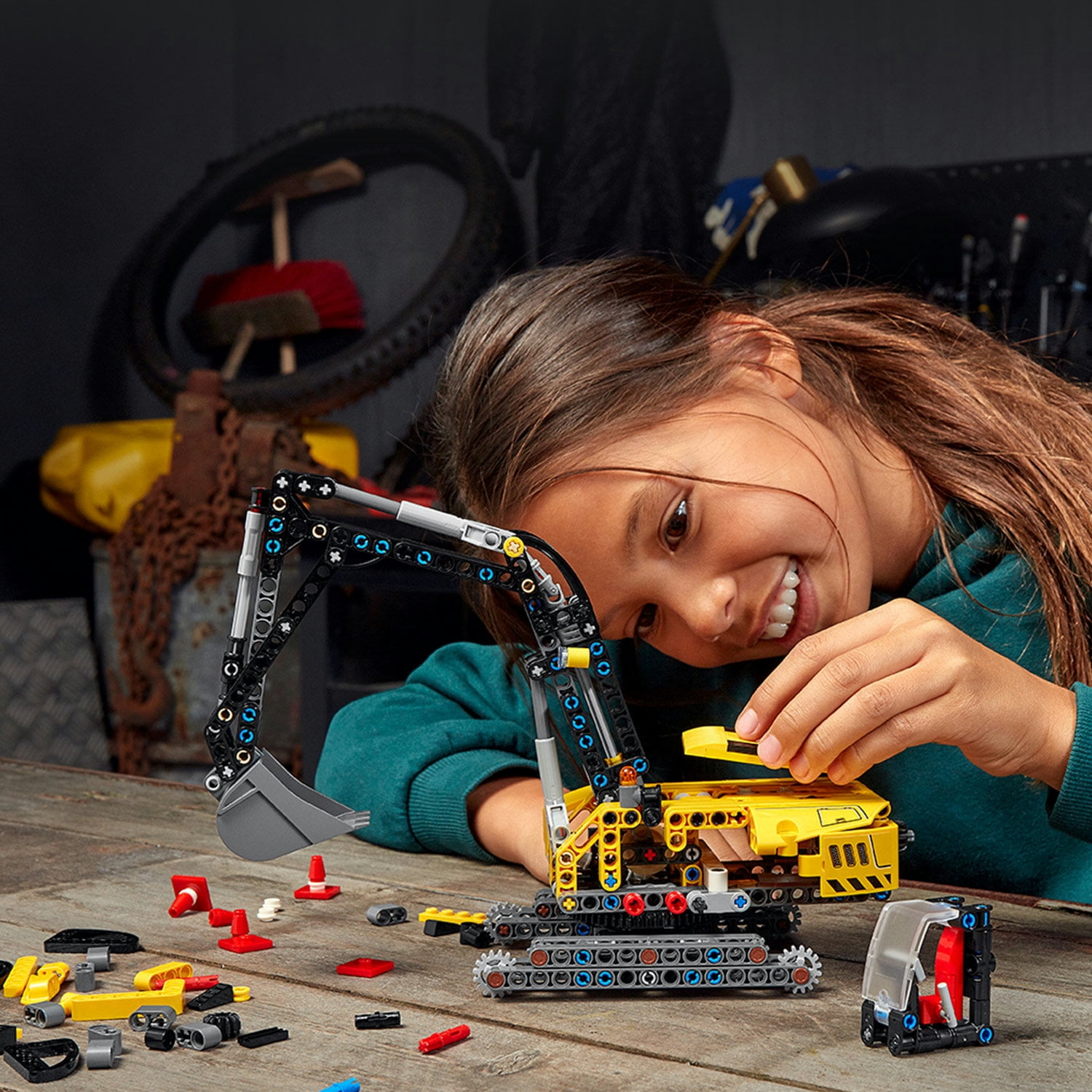 LEGO Technic Heavy-Duty Excavator 42121 2-in 1 Model Building Toy (569 Pieces)