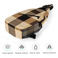 thumbnail image 5 of Full Print Chest Bag 8×15in Outer Large Bag On Both Sides Of Mesh Bag Inside Pocket Design Sponge Pad Shoulder Strap SandyBrown Buffalo Plaid Check Tartan Scotland_4, 5 of 8