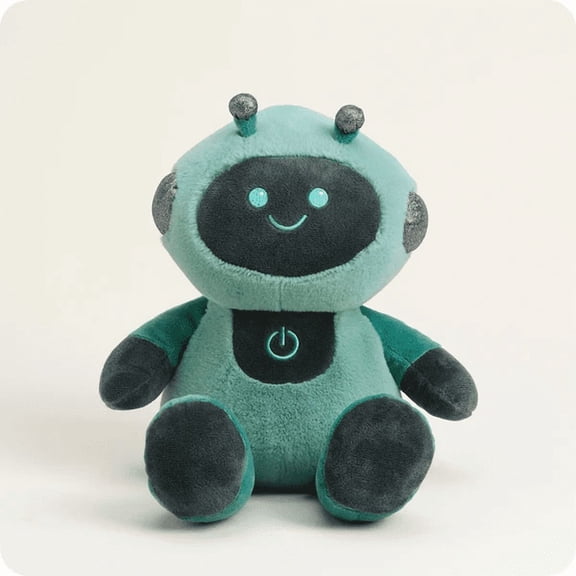 Warmies 13" Cute Green Robot Warmies Stuffed Animal, Microwavable Heated Plushies and Weighted Soft Plush Toys