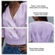 thumbnail image 4 of Top corto para mujer, blusa con cuello en V, blusa transpirable con cuello en V, manga corta con volantes para mujer optimizada para la excelencia, 4 of 5