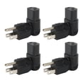 thumbnail image 1 of 5-15P To IEC320 C13 Converter Connector, Male To Female 4pcs Universal PDU Extension Power Plug Adapter 90 Degree  For Laptop Power Adapters, 1 of 7