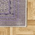 thumbnail image 2 of Vintage Area Rug with Non-Slip Backing, Botanical Design Pattern of Retro Abstract Themed Flowers and Herbs, Quality Carpet for Bedroom and Dorm Room, 2.6' x 5', Lavender, by Ambesonne, 2 of 3