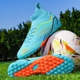 thumbnail image 4 of Yiomxhi Soccer Cleats for Men Younth Adult Lightweight Football Shoes with Ankle Support, Breathable Outdoor Turf Cleats for Training and Matches, Long Studs and Short Studs, 4 of 7