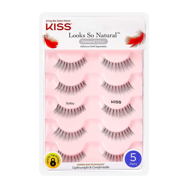 Pestañas postizas KISS con un aspecto tan natural, «sensual», 12 mm, 5 pares