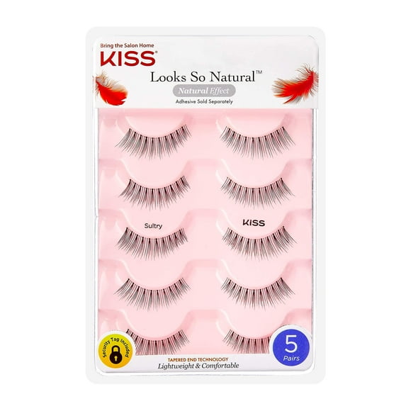 Pestañas postizas KISS con un aspecto tan natural, «sensual», 12 mm, 5 pares