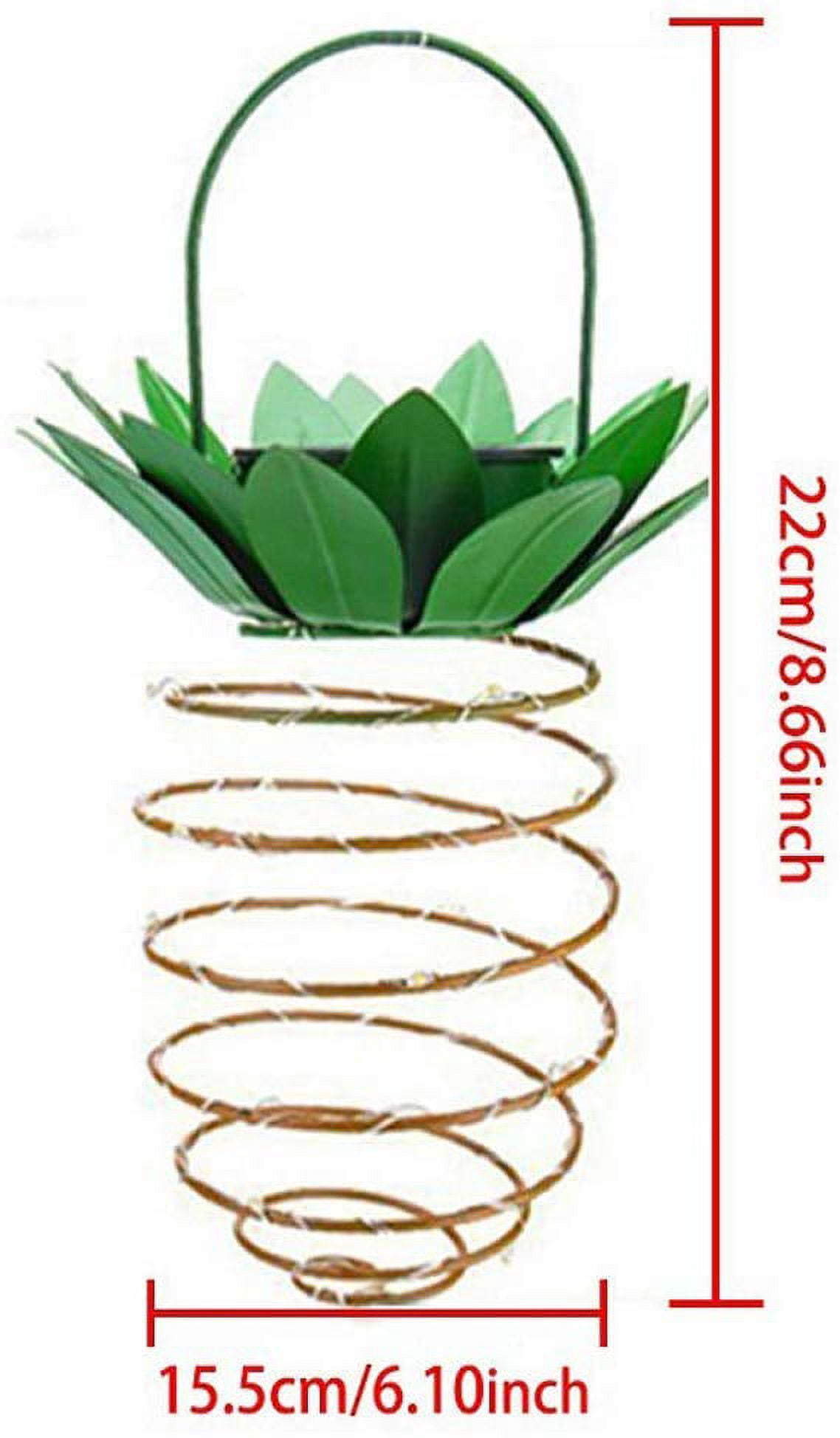 (2 Pack) Solar Pineapple Light, EpicGadget Solar Pineapple Hanging Wire Light Outdoor Garden Decorative Lights for Walkway Backyard Decoration Lamp Parties Indoor Gardening Yard Pathway (Warm White)