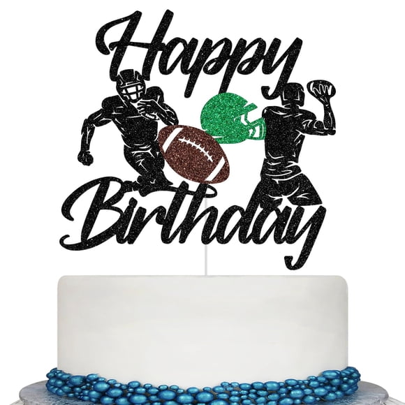 Cake Topper Calarjeta Football, feliz cumpleaños, jugador de rugby