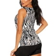 thumbnail image 3 of Fotbe Leopard And Zebra Blusas Sin Mangas para Mujer – Estilo Casual, Corte Suelto, Slim-Fit, Cuello Redondo Deportivo, Tops de Verano para Gimnasio y Yoga-Medium, 3 of 7
