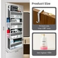 thumbnail image 2 of Over The Door Organizer with LifetimeWarranty, 4 Shelves & 4 Side Pockets, Large Storage Rack Holds 44lb, Heavy-Duty Reinforced Mesh Shelf for Bathroom, Closet, Toy Organization, Shoes, Towels, Grey, 2 of 7