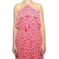 thumbnail image 3 of Michael Michael Kors Off-The-Shoulder Floral Print Maxi Dress (Raspberry, 4), 3 of 6