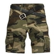 thumbnail image 2 of Men's Camouflage Cargo Shorts Straight Leg Multi Pockets Workout Shorts No Belt Army Green,XL, 2 of 3