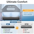 thumbnail image 3 of Andador plegable HOMLAND con asiento para personas mayores, ruedas grandes de 8", capacidad de peso de 350 lb, asas y altura del asiento ajustables, andador ligero con ruedas, color rojo, 3 of 5