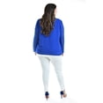 thumbnail image 3 of Blusa de mangas con relieve Roman Fashion /Tallas Extras, 5107 (Azul rey) azul 38, 3 of 7