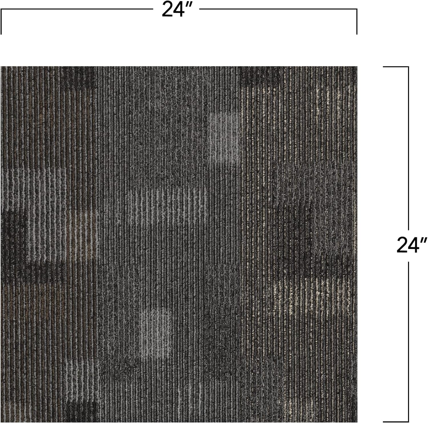 Mohawk Basics 24" x 24" Carpet Tile Sample with EnviroStrand™ PET Fiber in Smoke (1 piece)