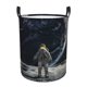 thumbnail image 1 of Fotbe Astronaut Standing In The Moon Cesto de Ropa con Asas, Cesto Impermeable de Gran Capacidad, Bolsa de Lavado para Dormitorio, Cesto de Ropa con Ruedas y Asas-Medium, 1 of 6