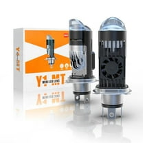 H4/9003 LED Headlight Bulbs Light Lamp, 100W 20,000LM Super Bright, 6000K Xenon White, Halogen Replacement with Fan for Cars, Motorcycle, Pack of 2