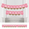 Pink Twinkle Twinkle Little Star - Baby Shower Bunting Banner - Pink Party Decorations - Welcome Baby