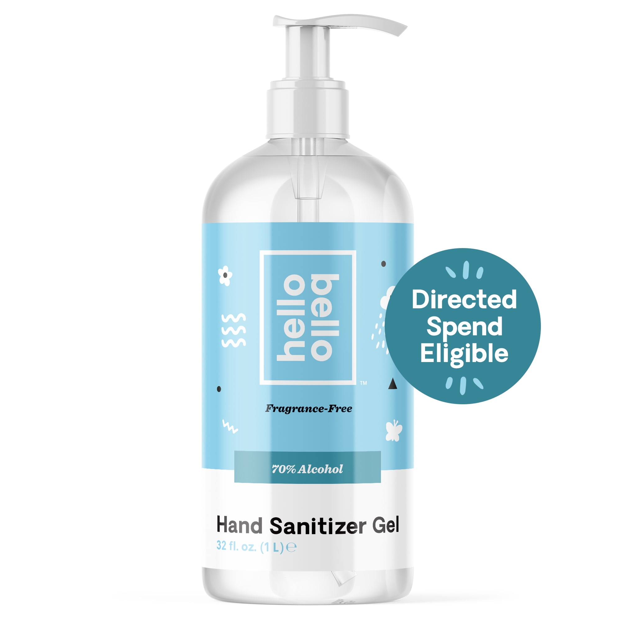 Hello Bello Hand Sanitizer Gel, Unscented, 32oz