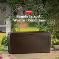 thumbnail image 3 of Keter Samoa Outdoor Weather-Resistant 70 Gallon Resin Deck Box, Brown, 3 of 14