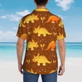 thumbnail image 6 of Balery Dinosaurs and Leaves Print Men's Hawaiian Shirts Short Sleeve Beach Shirt Relaxed Fit Vacation Button Down Shirts-XX-Large, 6 of 9