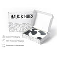 thumbnail image 4 of HAUS AND HUES Black and White Wall Art - Set of 3 Abstract Art Large Black and White Wall Art for Bathroom, Minimalist Wall Decor Black and White Abstract Wall Art Modern Art (Framed Beige 12x16), 4 of 6