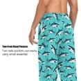 thumbnail image 4 of Top-kevin Wild Sea Shark Pajama Pants for Men Comfort Sleep Lounge Bottoms Straight-fit with Pockets S-XXL, 4 of 6